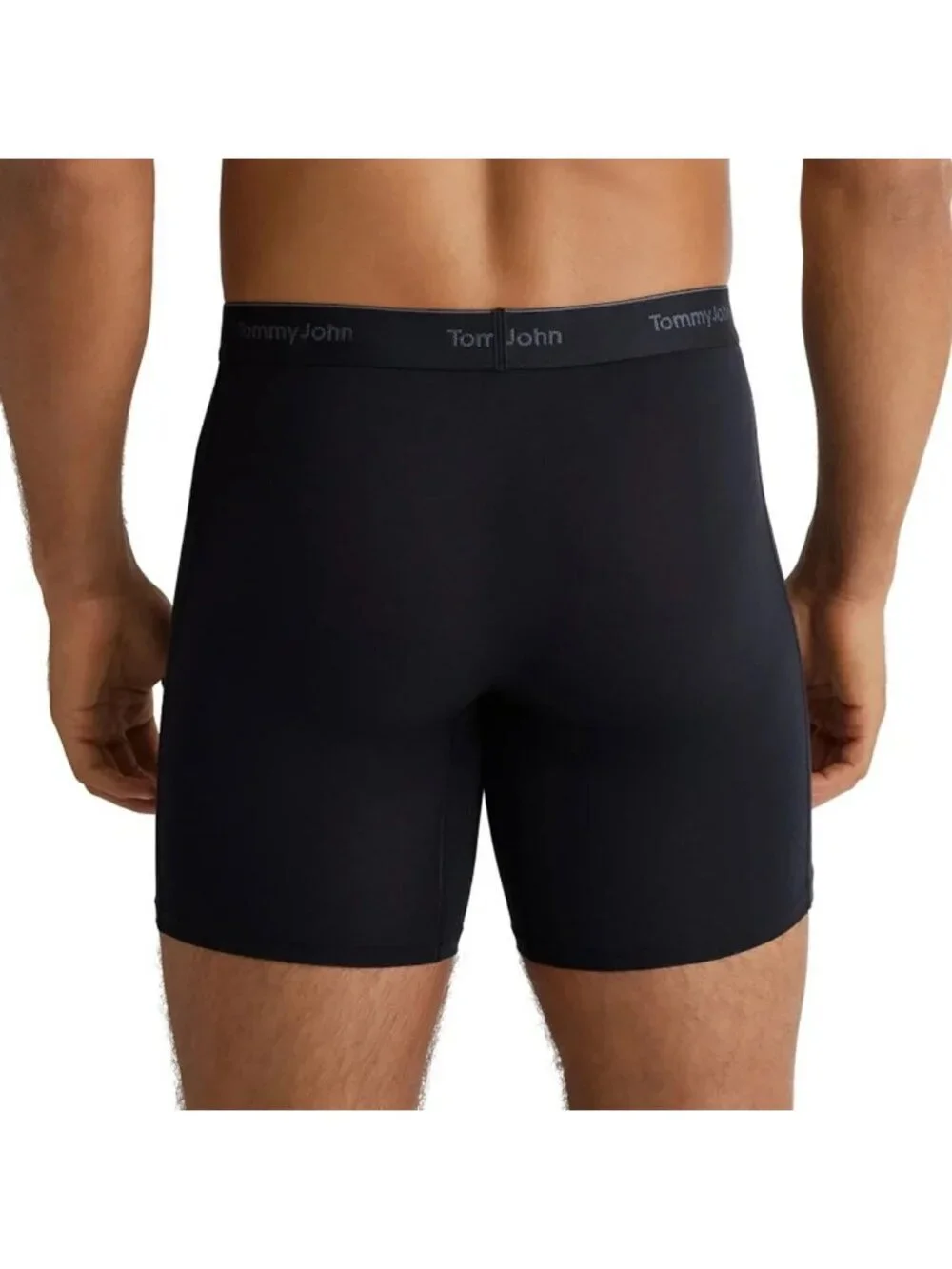 Tommy John Men's S Essential Modal Boxer Briefs 3-Pack Black Premium H1992